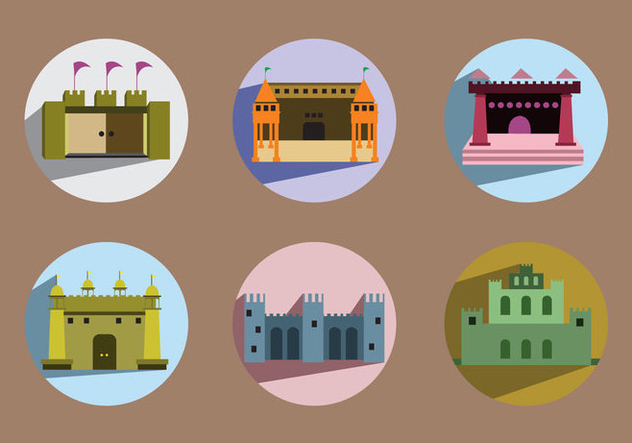 632x443 Fort Vectors With Long Shadow Free Vector Download Cannypic
