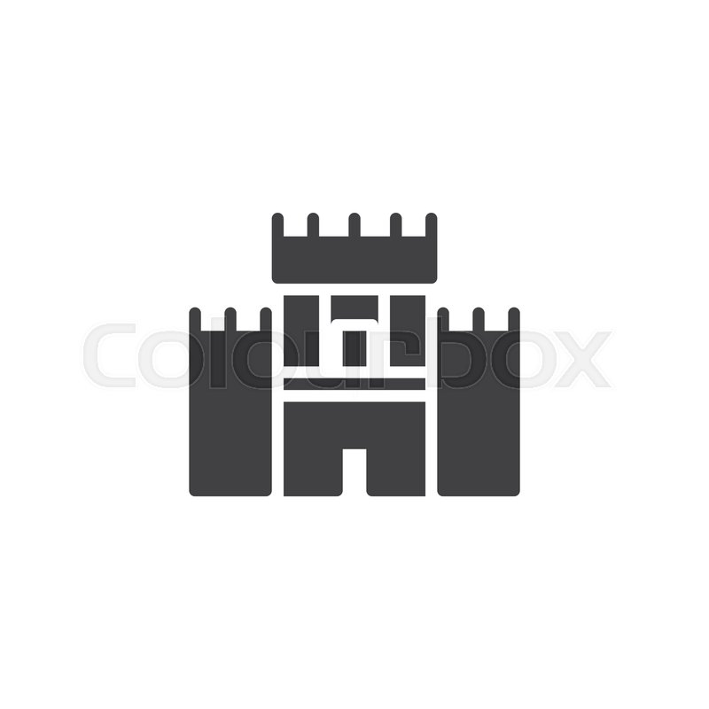 800x800 Castle Fort Vector Icon Filled Flat Stock Vector Colourbox