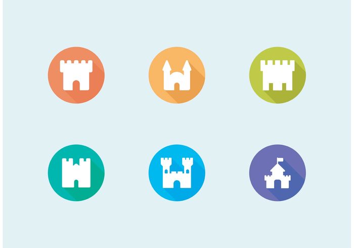 700x490 Flat Fort Vector Icons Set Free