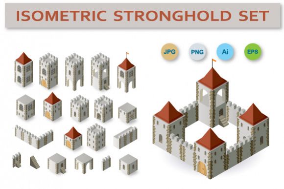 580x387 Fortress Vector Set
