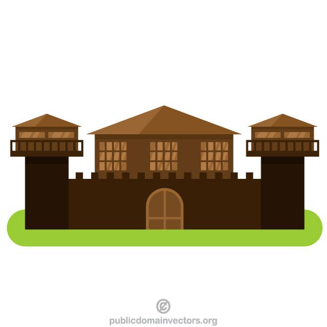 660x660 Medieval Fortress Vector Image