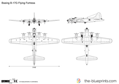 400x283 Boeing B Flying Fortress Vector Drawing