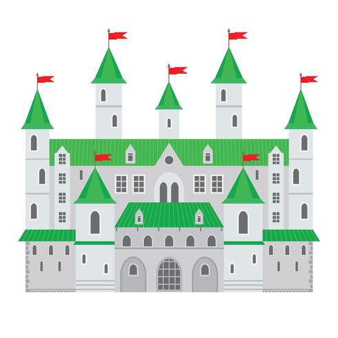 490x490 Vector Illustration Of A Castle In Flat Style Medieval Stone