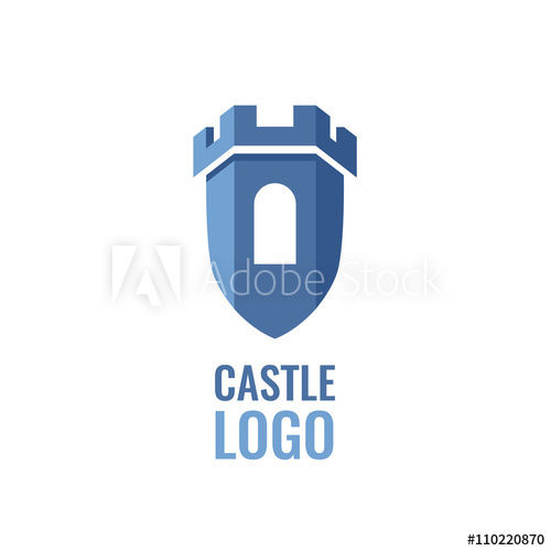 500x500 Castle, Fortress Vector Logo Tower Architecture Icon