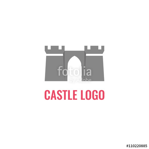 500x500 Castle, Fortress Vector Logo Tower Architecture Icon Stock
