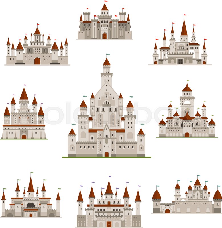 779x800 Castle Or Medieval Fortress Vector Stock Vector Colourbox