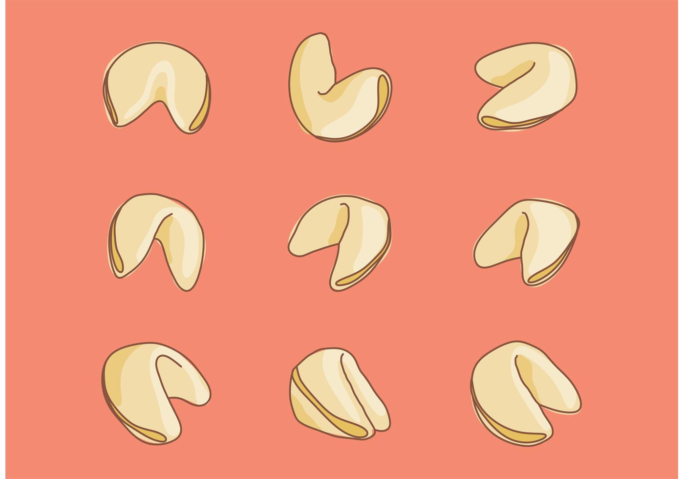 1400x980 Fortune Cookie Free Vector Art