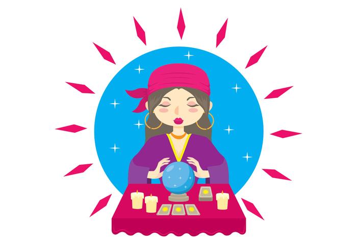 Fortune Teller Character Illustration 700x490 Fortune Teller Character Illustration
