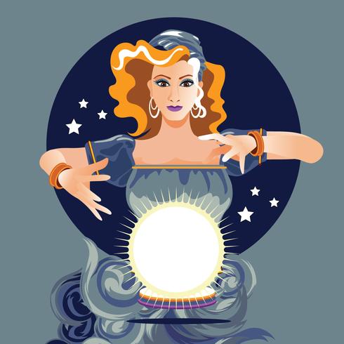 Fortune Teller Watching Crystal Ball 490x490 Fortune Teller Watching Crystal Ball
