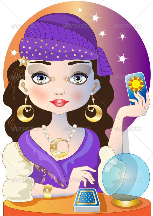 Vectors Fortune Teller, Tarot, Web Design 590x834 Vectors Fortune Teller, Tarot, Web Design