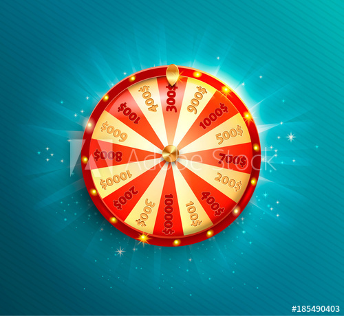 500x460 Symbol Of Spinning Fortune Wheel In Realistic Style Shiny Lucky