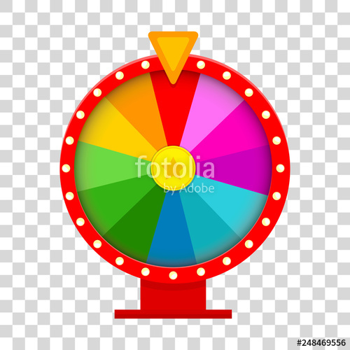 500x500 Colorful Fortune Wheel In Flat Style On Transparent Background