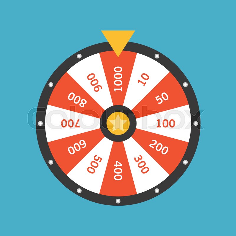 800x800 Wheel Of Fortune Isolated On Blue Stock Vector Colourbox