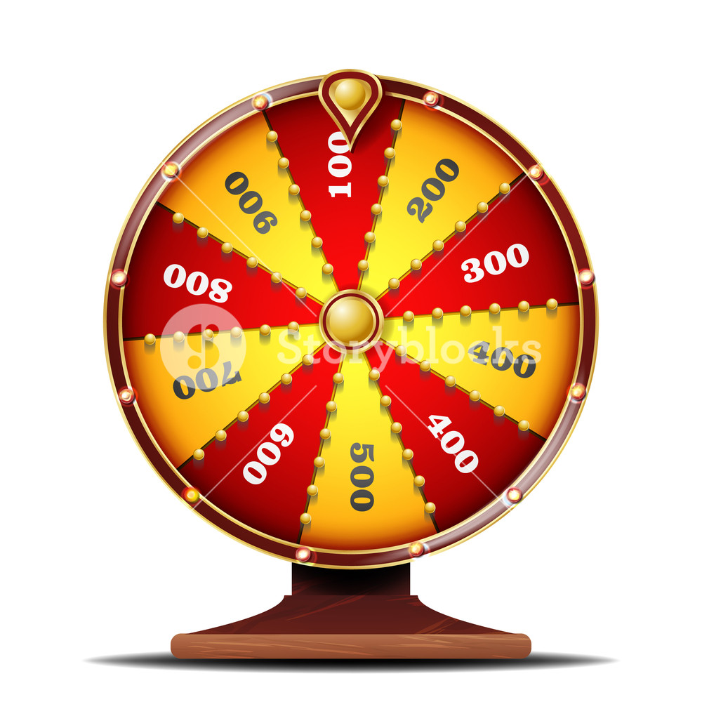 1000x1000 Fortune Wheel Vector Luck Sign Gamble Chance Leisure Isolated