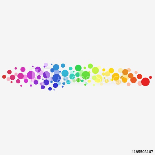 500x500 Colorful Abstract Pattern Of Colored Dots Moving Forward Vector
