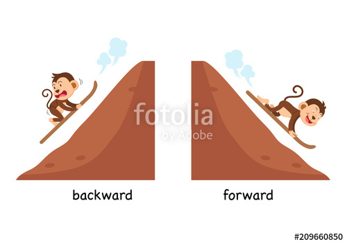 500x352 Opposite Backward And Forward Vector Illustration Stock Image
