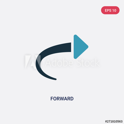 500x500 Two Color Forward Vector Icon From User Interface Concept