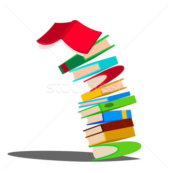 600x600 Falling Down Stack Of Book Vector Huge Pile Of Books Education