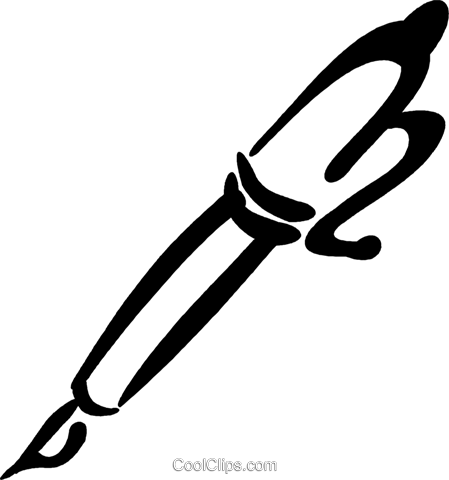 449x480 Fountain Pen Royalty Free Vector Clip Art Illustration