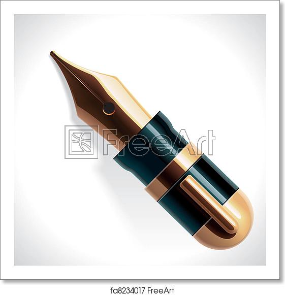 561x581 Free Art Print Of Vector Fountain Pen Xxl Icon Detailed Icon