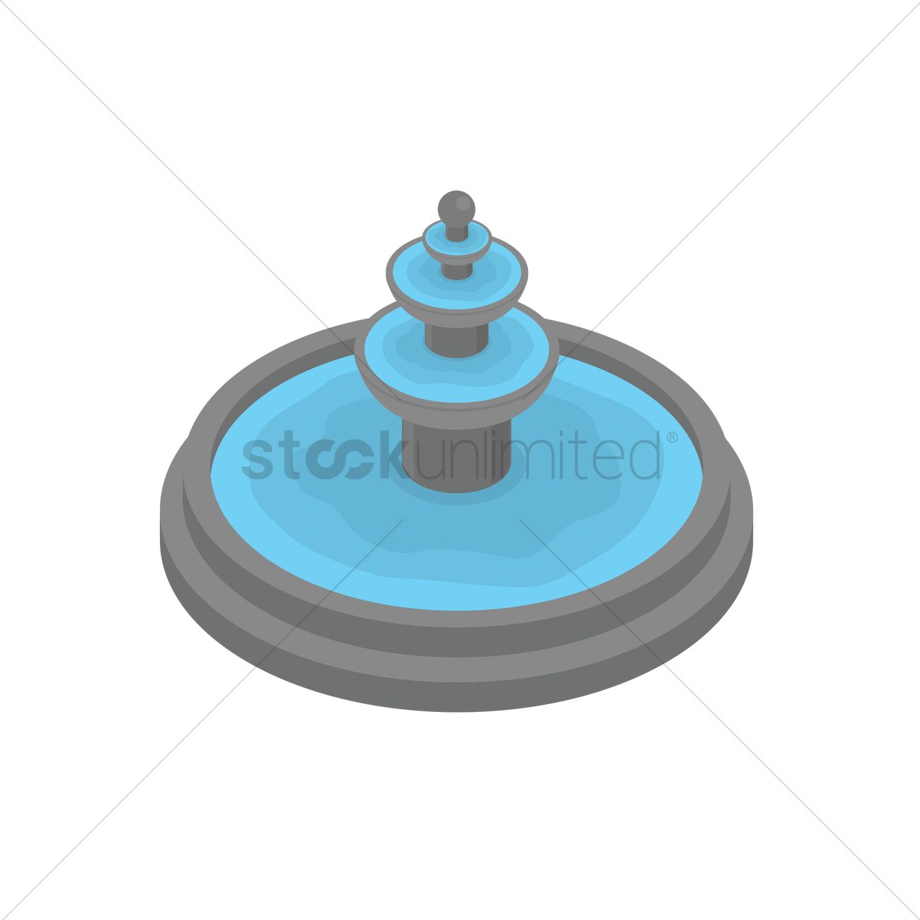 1300x1300 Fountain Vector Image