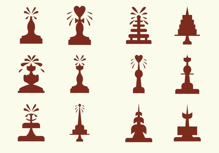 700x490 Fun Chocolate Fountain Vector Icons Stock Images