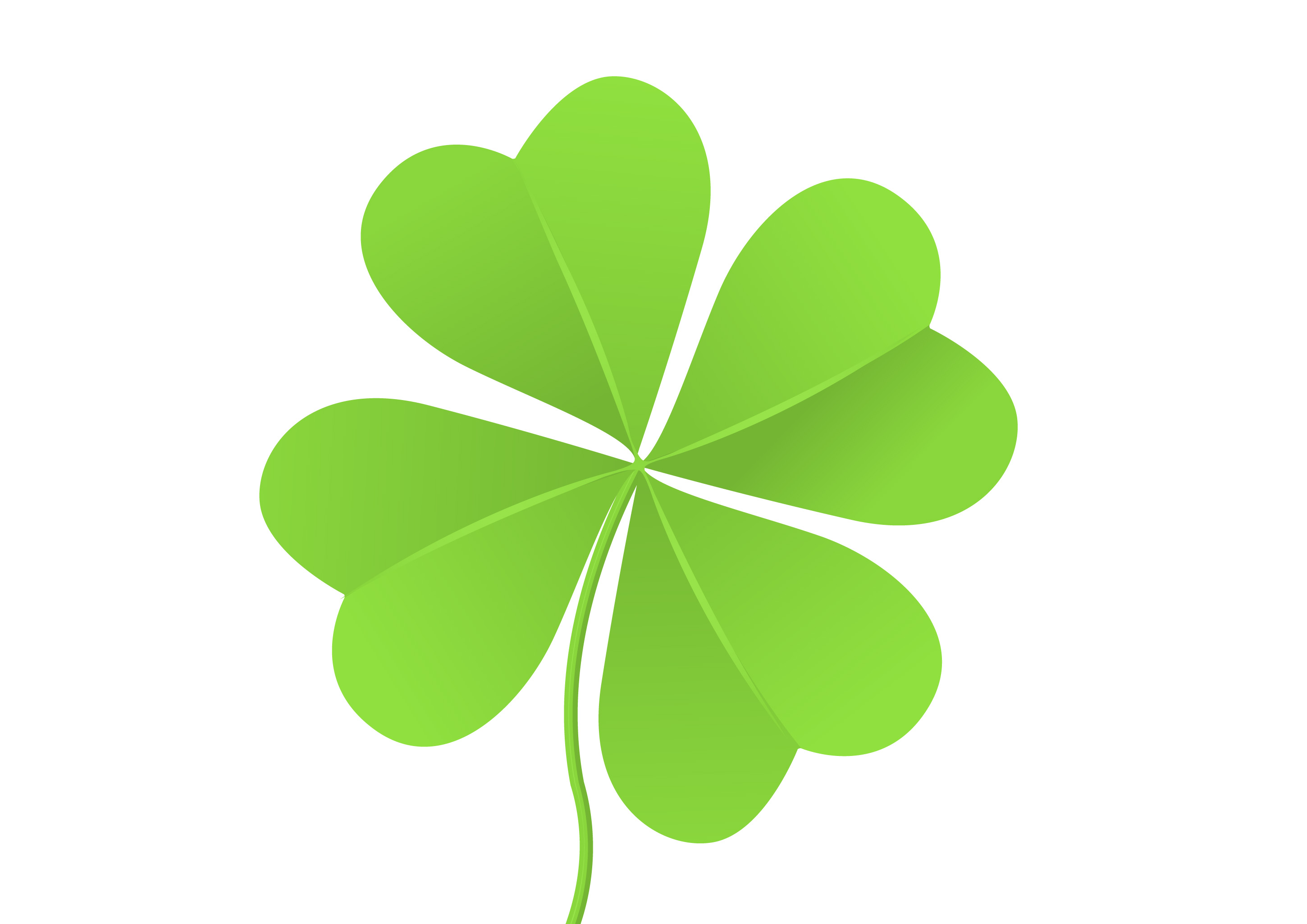 2900x2051 Four Leaf Clover Vector Illustration