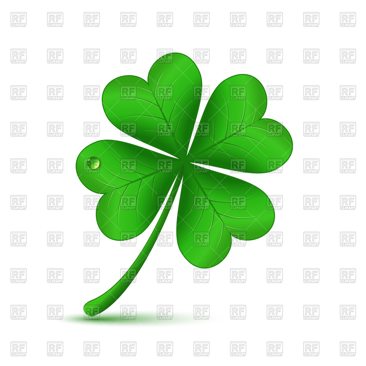 1200x1200 Four Leaf Green Clover Vector Image Of Plants And Animals Frbird