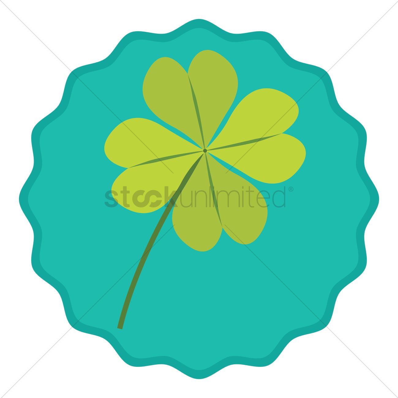 Free Green Four Leaf Clover Vector Image 1300x1300 Free Green Four Leaf Clover Vector Image