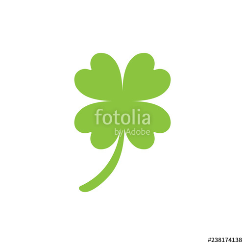 Green Lucky Four Leaf Clover Vector Stock Image And Royalty Free 500x500 Green Lucky Four Leaf Clover Vector Stock Image And Royalty Free