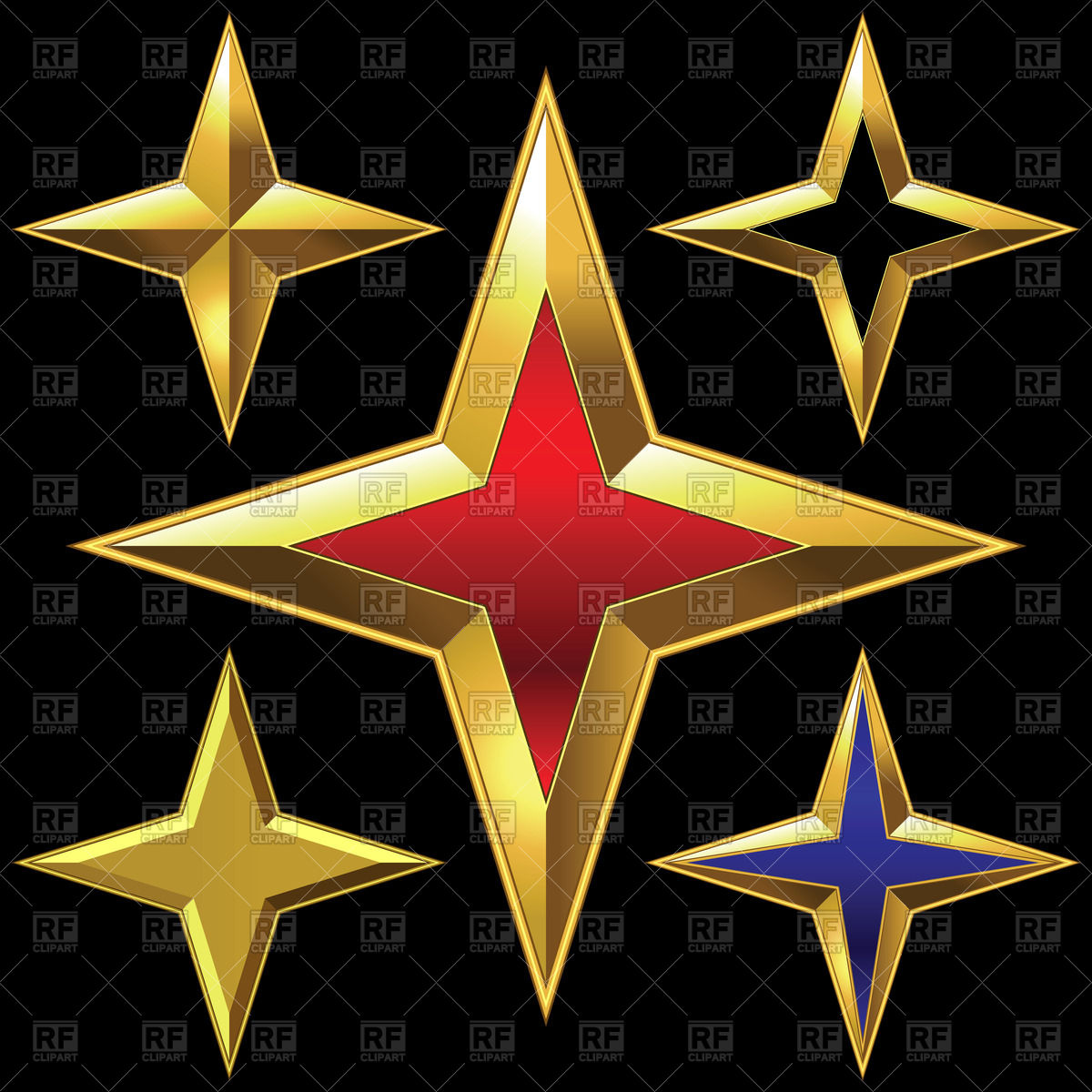 4 pointed star shape name