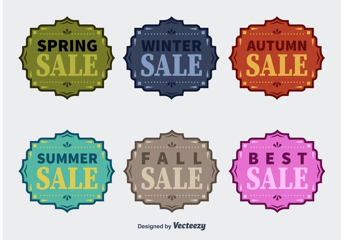 700x490 Four Seasons Vector Sale Badges Stock Images