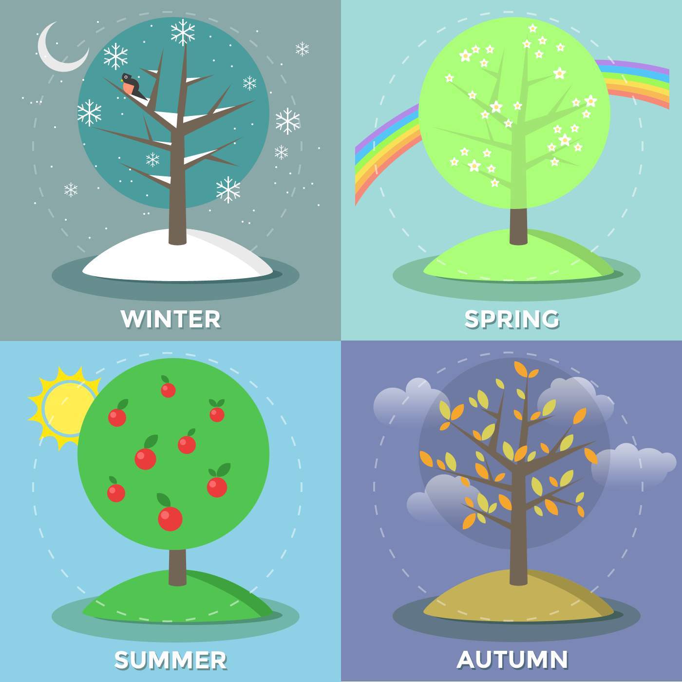 Four Seasons Vector at Vectorified.com | Collection of Four Seasons ...