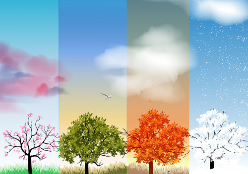 500x352 Four Seasons Tree Free Vector Download
