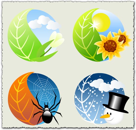 550x525 Four Seasons Vector Design