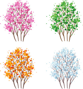 340x368 Four Seasons Vector Free Vector Download