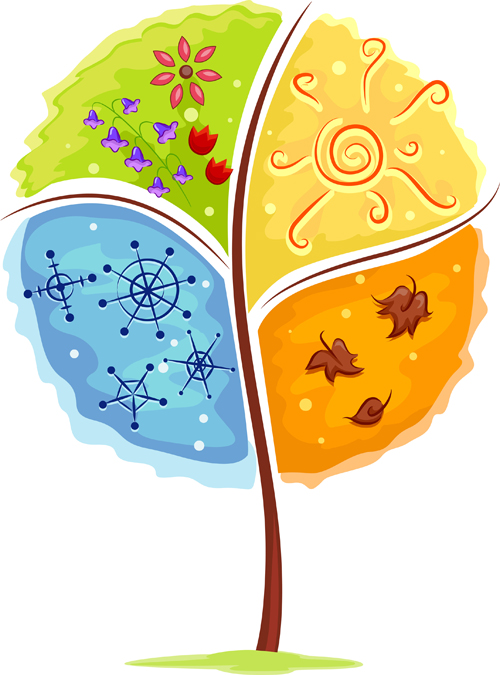500x675 Tree Four Seasons Design Vector Free Download