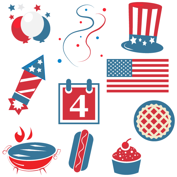 600x600 Happy Fourth Of July Download Free Vector Art Free Vectors