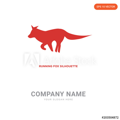 500x500 Running Fox Company Logo Design