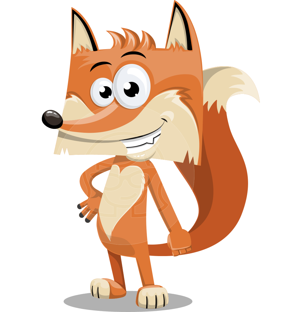1025x1060 Flat Fox Cartoon Vector Character Aka Roy Foxly Graphicmama