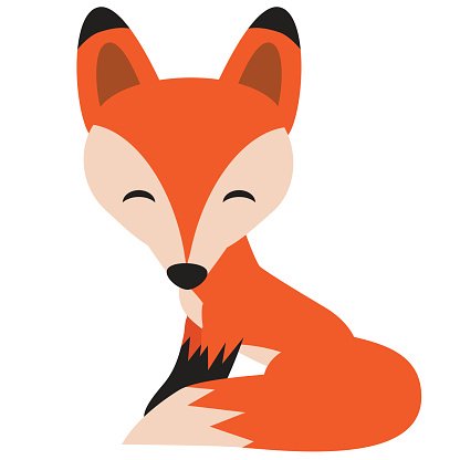 416x416 Funny Fox Cartoon Vector Illustration Stock Vectors