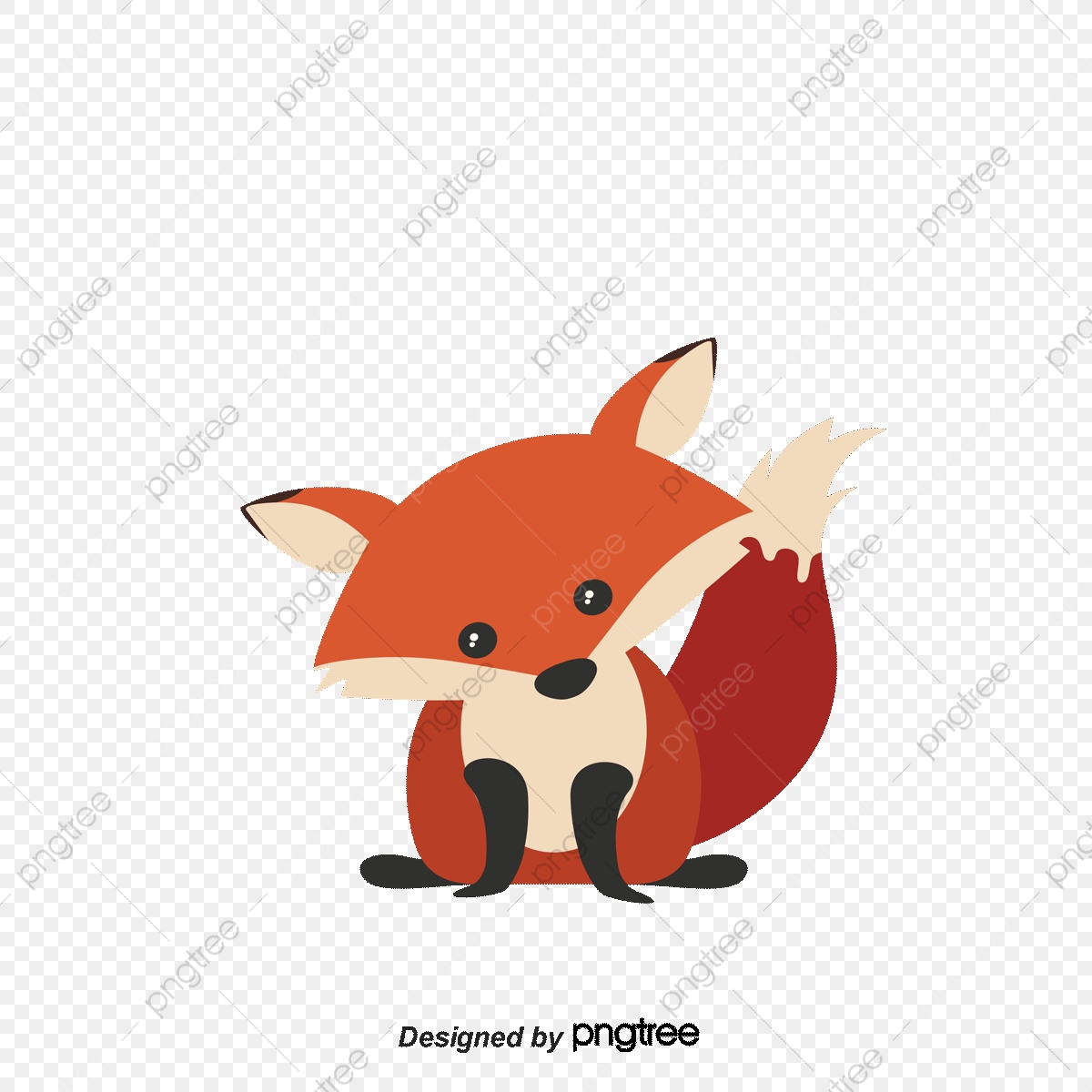 1200x1200 Lovely Crooked Head Fox, Fox, Cute Fox, Cartoon Vector Fox Png