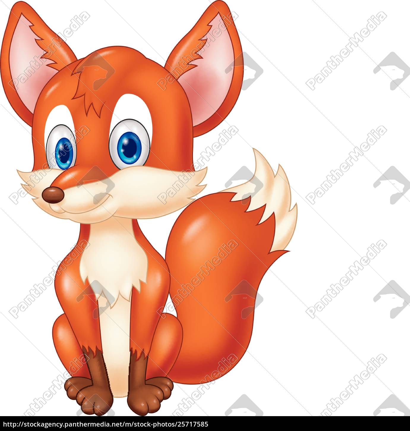 1381x1450 Cartoon Vector Illustration Of Cute Fox Animal