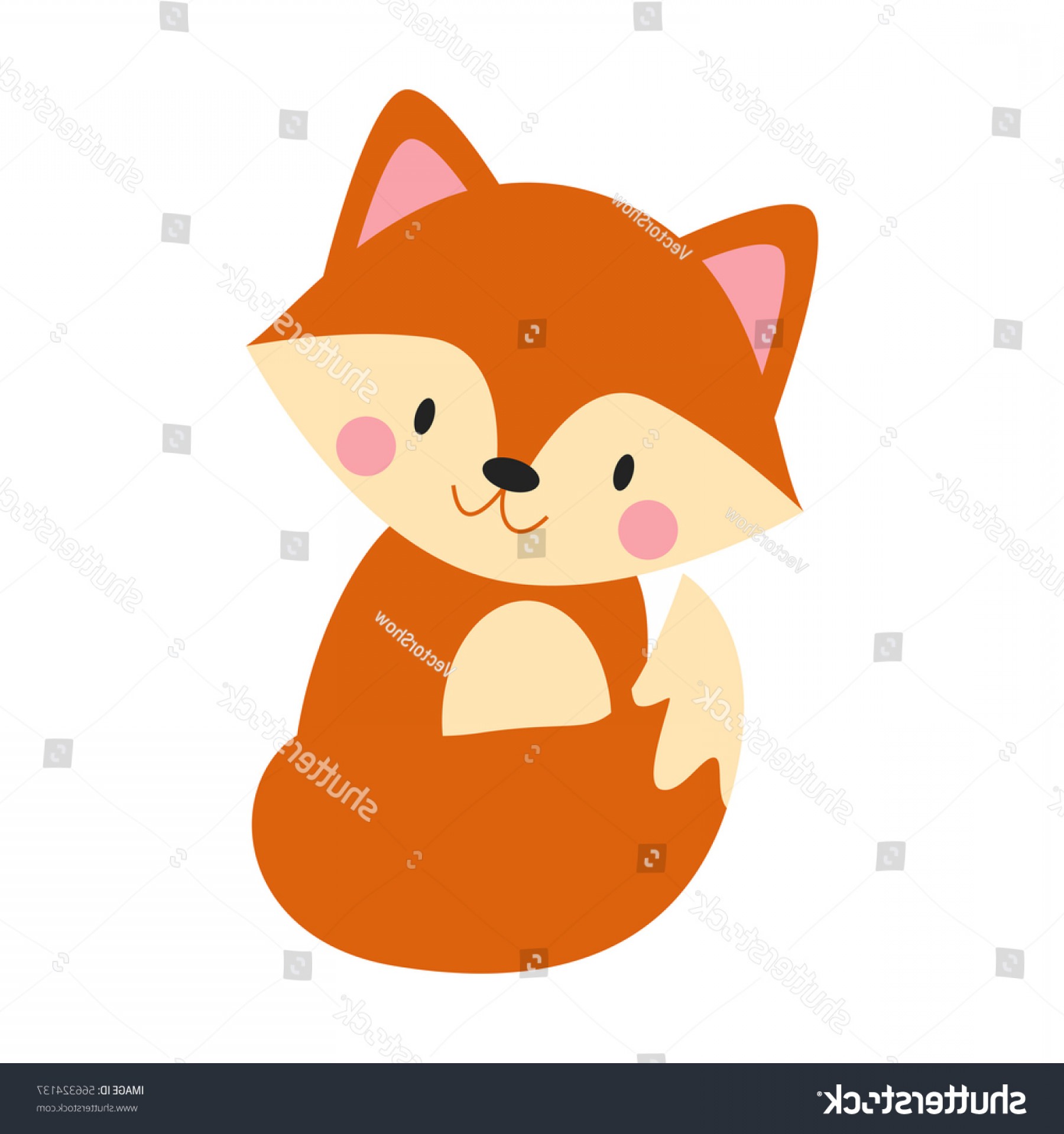 1800x1920 Cute Fox Adorable Cartoon Vector Illustration Soidergi