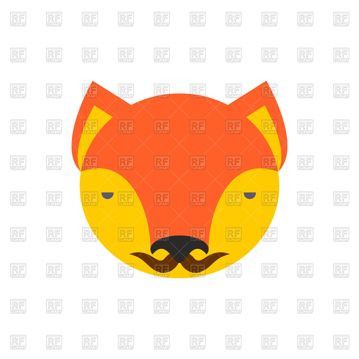 1200x1200 Fox Cartoon Face Vector Image Of Plants And Animals Popaukropa