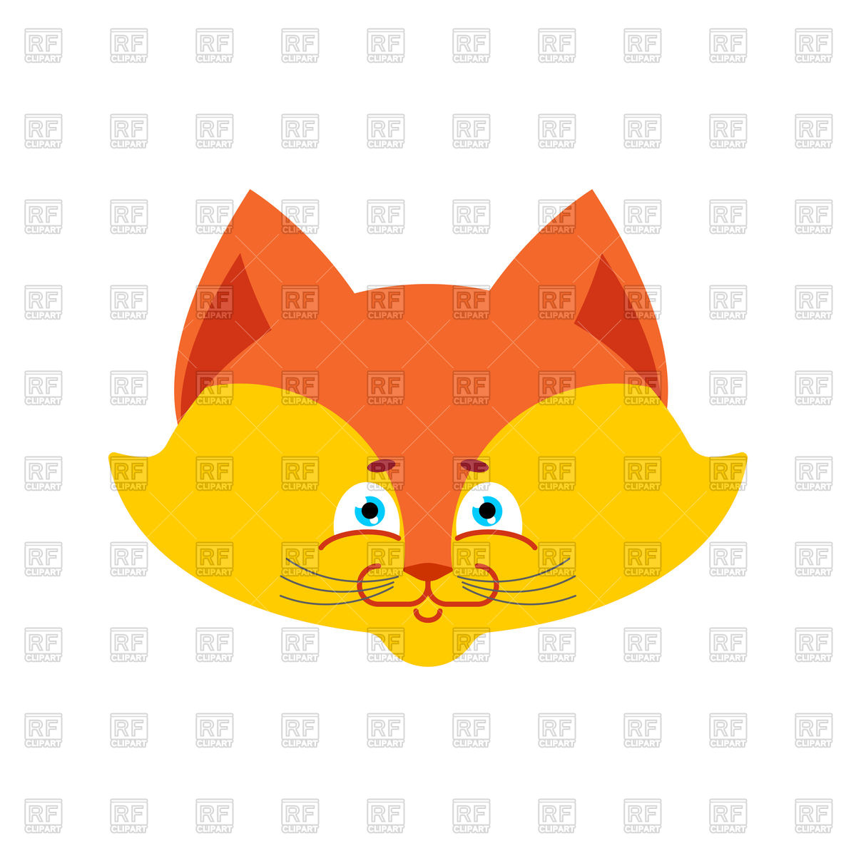 1200x1200 Fox Face Isolated Vector Image Of Plants And Animals Popaukropa