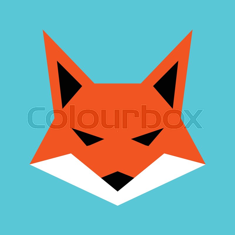 800x800 Fox Face Logo Vector Icon Stock Vector Colourbox
