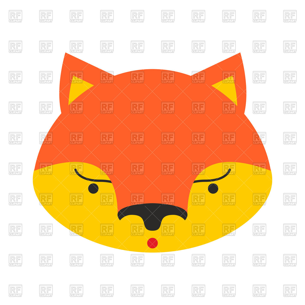 1200x1200 Cartoon Fox Face Vector Image Of Plants And Animals Popaukropa