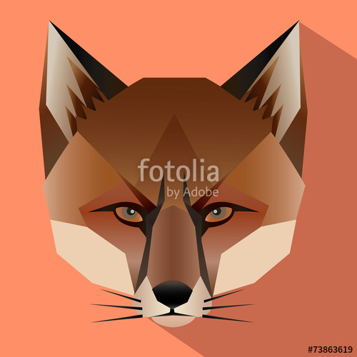 500x500 Fox Face Vector Stock Image And Royalty Free Vector