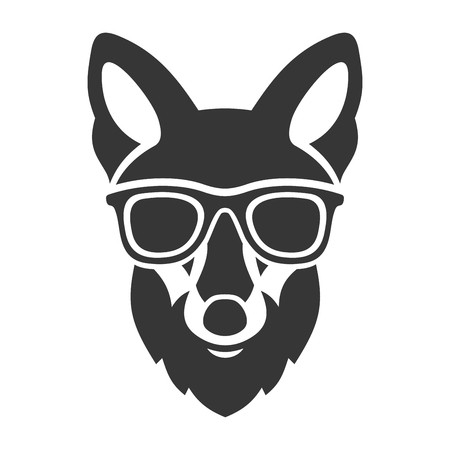 450x450 Hipster Red Fox Face In Glasses Vector Illustration Royalty Free